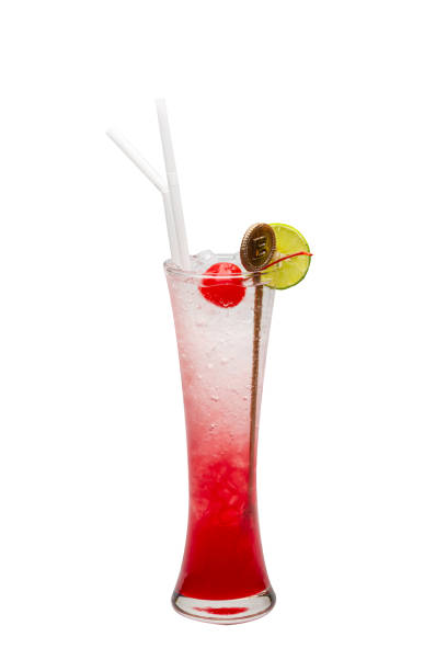 istock Cosmopolitan cocktail with lemon twist cutout.isolate on white background with clipping path 1202170911