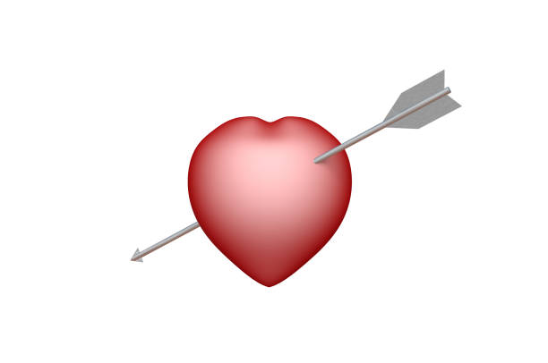 istock Heart with arrow icon. Valentines day 3D RENDER 1202171988
