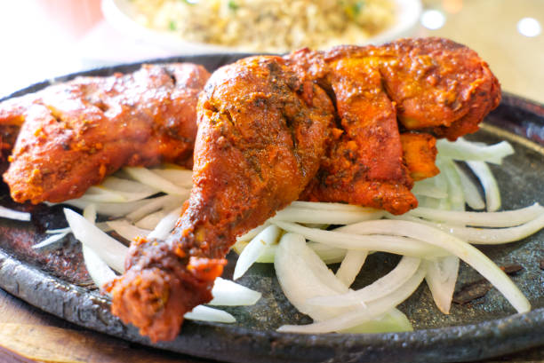 istock chicken tandoori served on the plate 1202187000