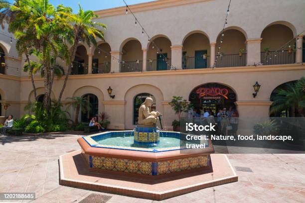 The Prado Restaurant And The Fountain In The Courtyard At The Prado Restaurant Balboa Park San Diego Ca Stock Photo - Download Image Now