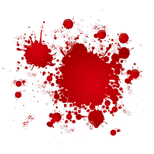 брызги крови брызги капли краски - spray blood splattered paint stock illustrations