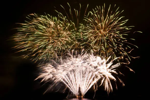 Photo of Colorful fireworks in black background