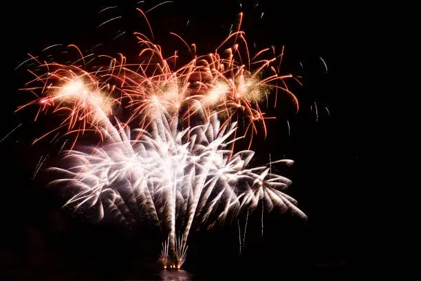 Photo of Colorful fireworks in black background