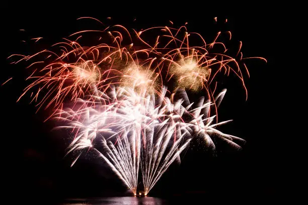 Photo of Colorful fireworks in black background