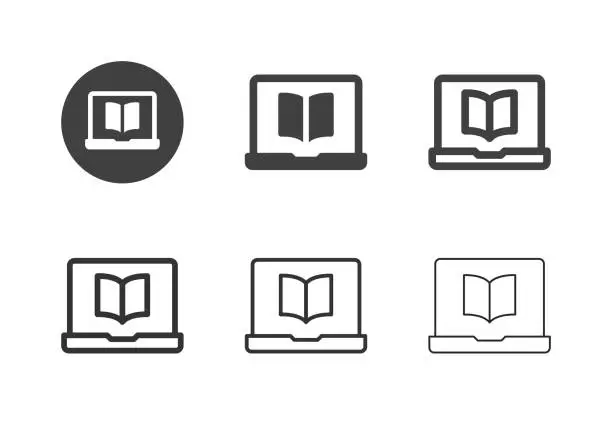 Vector illustration of E-Reader Icons - Multi Series