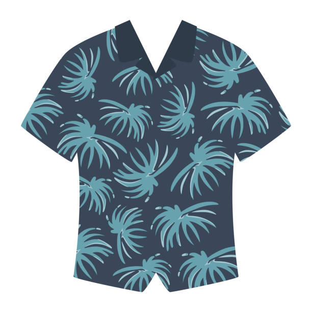 illustrazioni stock, clip art, cartoni animati e icone di tendenza di illustrazione di vestiti. le camicie aloha sono un formale tradizionale alle hawaii. - camicia hawaiana