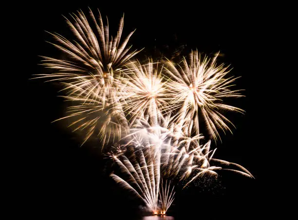 Photo of Colorful fireworks in black background