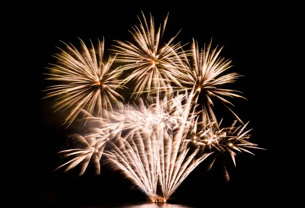 Photo of Colorful fireworks in black background