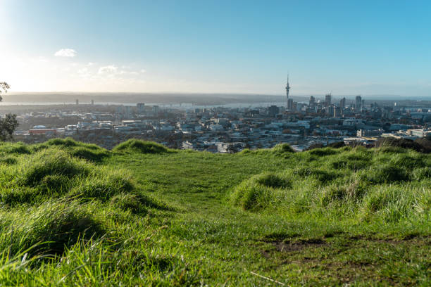 istock Beautiful cityscape over large lawn 1202203925