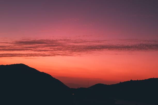 istock Satoyama sunset in Japan 1202204127