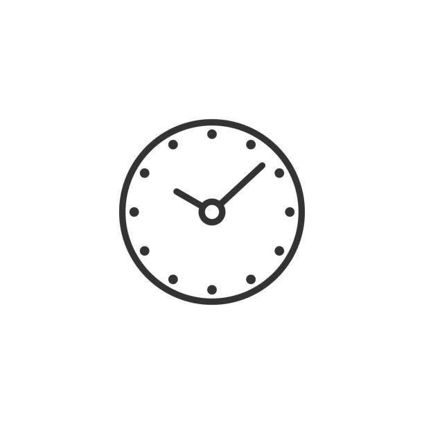 ilustraciones, imágenes clip art, dibujos animados e iconos de stock de icono del reloj en estilo plano. vea la ilustración vectorial sobre fondo aislado blanco. concepto de negocio del temporizador. - 24182