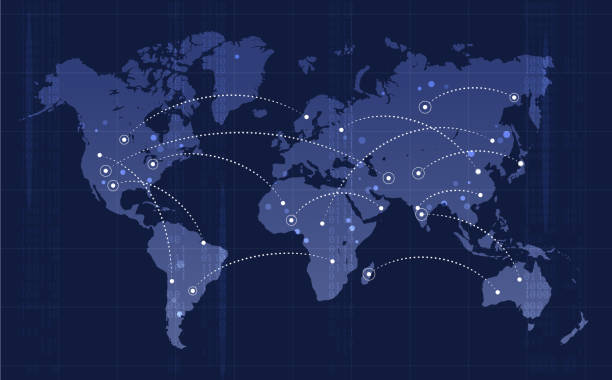 global transportation global transportation concept design globe navigational equipment stock illustrations