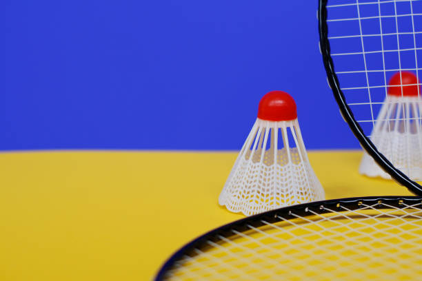 istock Badminton. Two shuttlecocks and two badminton racket. T 1202214672
