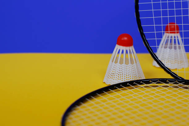 istock Badminton. Two shuttlecocks and two badminton racket. T 1202214695