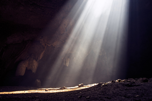 Sunlight entering the cave.