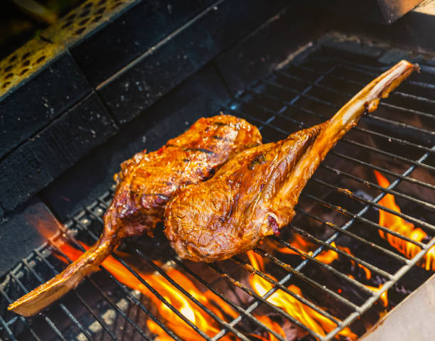 Tomahawk rib beef steak