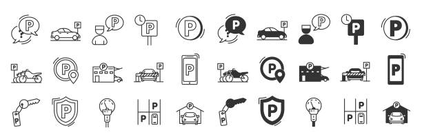 ilustrações de stock, clip art, desenhos animados e ícones de parking - valet parking