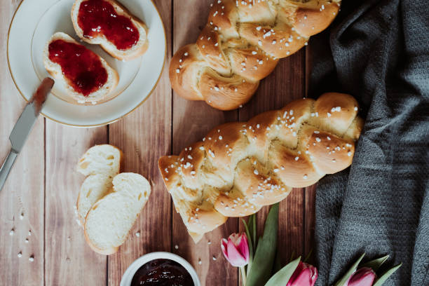 istock Fresh baked sweet braided yeast bun 1202228809