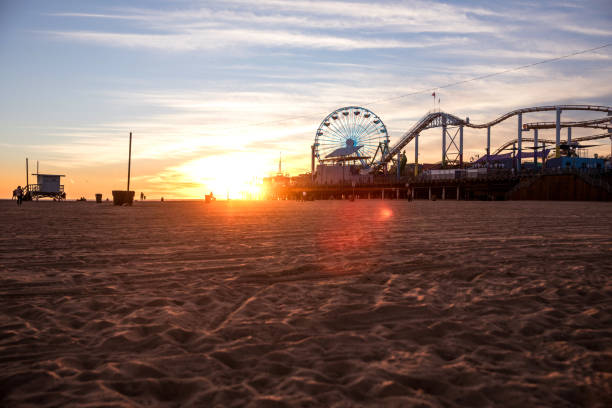 istock Sunset by the beach in Santa Monica 1202236678