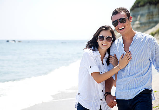 istock Beautiful couple beach 120223717