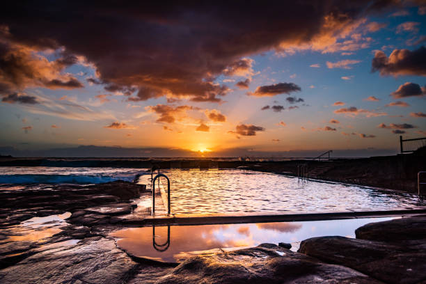 istock Sunrise over the ocean pool 1202237643