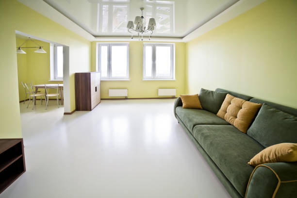 istock interior of a modern large bright room in light green tones 1202238210