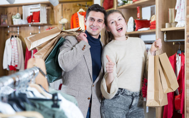 istock Couple is satisfied shopping 1202241669