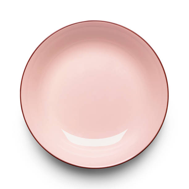 istock Simple circular porcelain plate isolated on white and shadow with clipping path. 1202243309