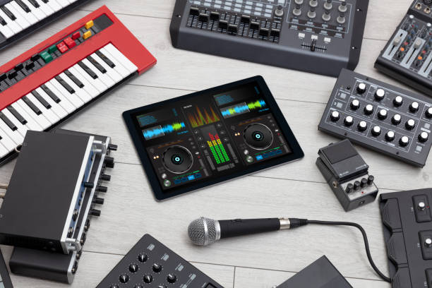 istock Mixing music and instruments concept 1202244278