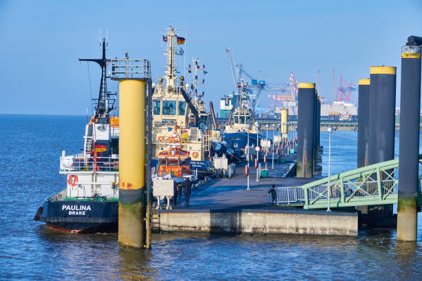 Bremerhaven, Germany, January 16., 2020: The multi-purpose ship Paulina, a converted former tugboat, in the outer harbour.
