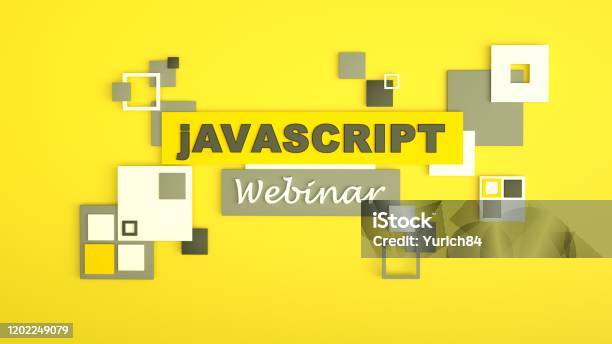 Ilustrasi 3d Papan Iklan Webinar Javascript Coding Konsep Bahasa ...