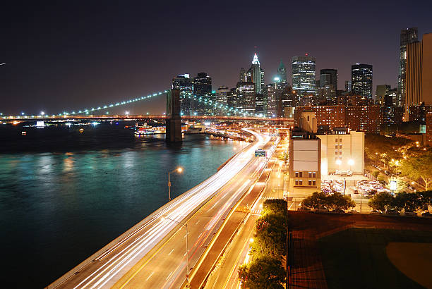 istock Urban New York City night view 120225226