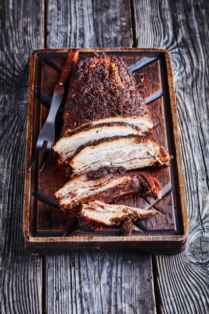 istock Oven Baked spicy Barbecue whole Pork Brisket 1202257361