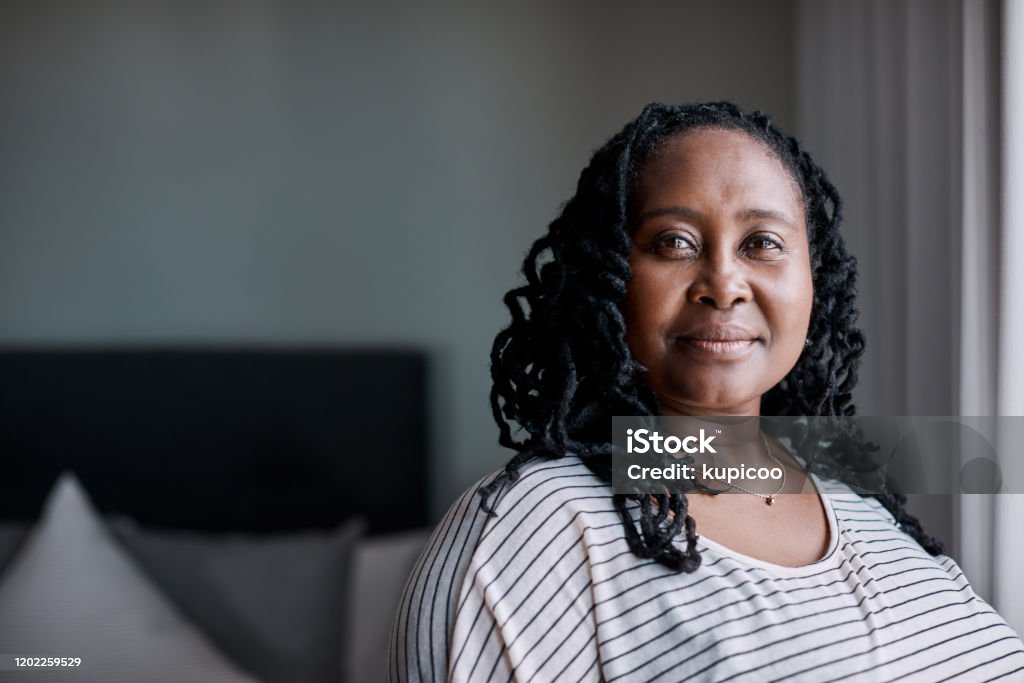 Life's taught me a whole lot about myself Portrait of a mature woman at home Women Stock Photo