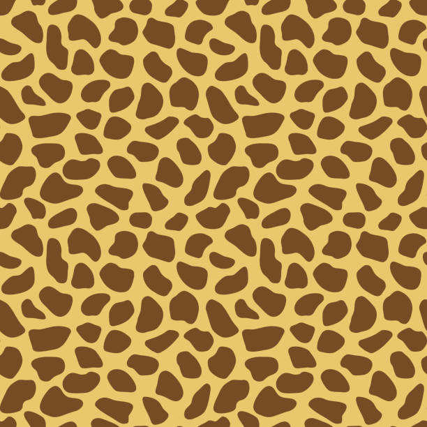 ilustrações de stock, clip art, desenhos animados e ícones de giraffe vector seamless pattern - giraffe print