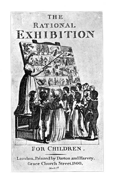 istock 18th/19th century children's book engravings; book cover for The Rational Exhibition in childrens literature and story telling 1202266339