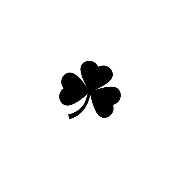 Clover leaf icon silhouette simple design Clover leaf icon silhouette simple design. Vector clover icon stock illustrations