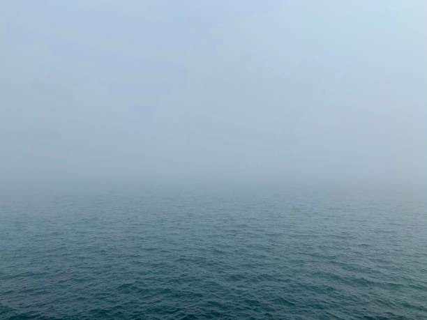 Fog over the sea stock photo