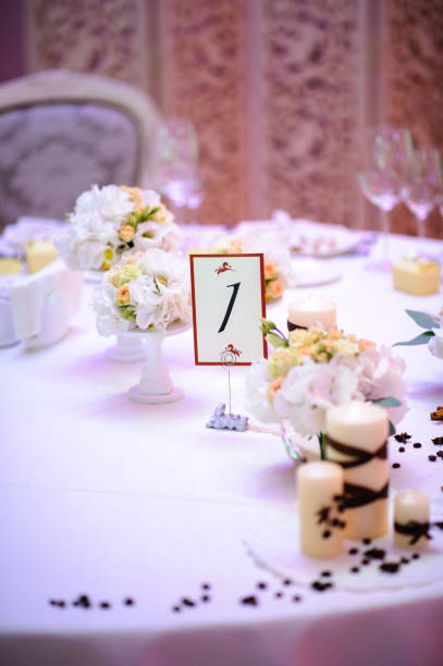 istock Beautiful flowers on table in wedding day 1202278747
