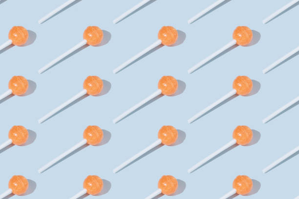 single lollipop isolated on white background
