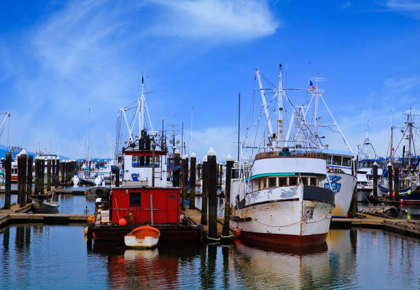 istock Old Red and White Boats 1202280909