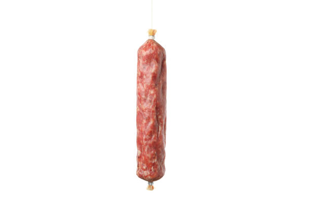 istock Delicious sausage stick isolated on white background 1202282760