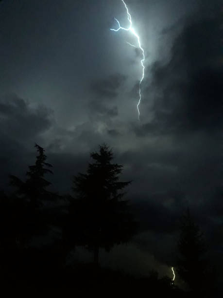 istock Streak of lightning in the night 1202283048