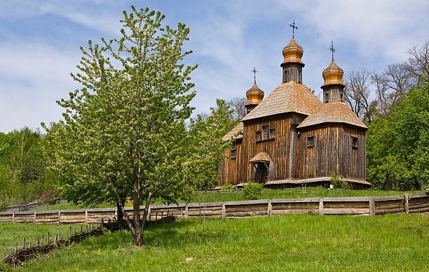 istock Wooden church, Ukraine. 120228588