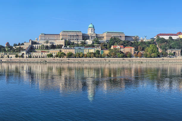 vista do castelo hill com palácio real em budapeste, hungria - sandor palace - fotografias e filmes do acervo