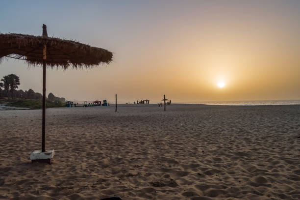 istock Beautiful long sandy beach in The Gambia, 1202286760