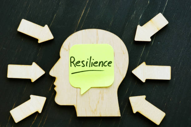 Resilience word on the wooden shape of head. Resilience word on the wooden shape of head. resilience photos stock pictures, royalty-free photos & images