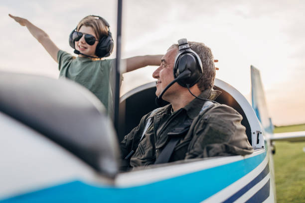 istock Father and daughter preparing for flight 1202292181