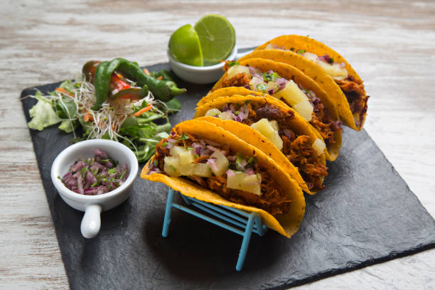 istock Tacos al pastor, typical Mexican food. 1202296460