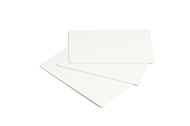 istock Proximity or RFID card white type thin, flexible, on isolated white background with clipping path. 1202298594